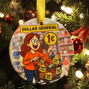 Dollar General Penny Sale Ornament – Deal Hunter Edition (ONE ONLY!)
